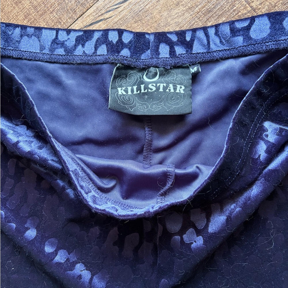 SOLD Killstar Purple Leopard Print Velvet Pants